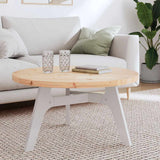 Table Top Round 80x3 cm Solid Wood Pine 833670