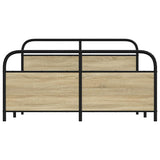 Metal Bed Frame without Mattress Sonoma Oak 160x200 cm 3318651