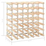 ZNTS Wine Rack for 42 Bottles Solid Pinewood 282470