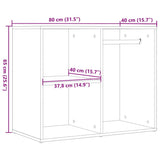 Dressing Cabinet Old Wood 80x40x65 cm Engineered Wood 857031