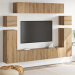 ZNTS TV Cabinet 8 pcs Brown 30.5 x 30 x 90 cm Engineered wood 3393389