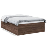 Bed Frame without Mattress Brown Oak 140x200 cm 3280929
