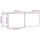 TV Cabinets Wall-mounted 2 pcs Artisian Oak 80x30x30 cm 857016