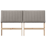 Upholstered Headboard Taupe 150 cm Solid Pine Wood 879392