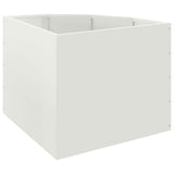 Corner Planter White 60 x 60 x 50 cm Steel 883662