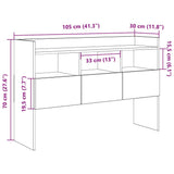 Sideboard Old Wood 105x30x70 cm Engineered Wood 856634