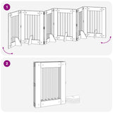 Dog Gate with Stands 6 pcs Sonoma Oak 60 x 80 cm 892104