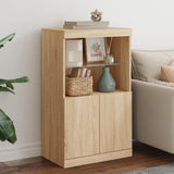 Sideboard with LED Lights Sonoma Oak 60.5x37x100 cm 836667