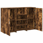 Reception Desk Smoked Oak 155x50x103.5 cm Engineered Wood 3324200