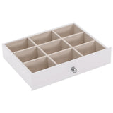 Jewellery Box 6-Layer with Mirror Lockable White 4103564