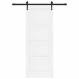 Sliding Door ORKDAL 78 x 202 cm Engineered Wood White and Black 3450301