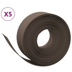 Garden Edgings 5 pcs Brown 10 m 20 cm Polyethylene 3155463