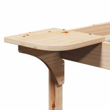 Bed Frame with Side Tables Natural 180 x 210 cm Solid Pine Wood 873232