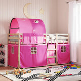 Bunk Bed without Mattress Pink 90x190 cm Solid Wood Pine 3283996