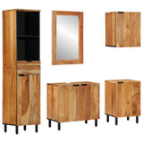 Bathroom Cabinet Set 5 pcs Natural 38 x 33 x 160 cm 3310015