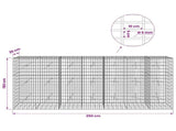 Gabion with 5 mm Wire and 5x10 cm Mesh 350x20x150 cm 3464569