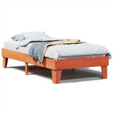 Bed Frame without Mattress Wax Brown 90x200 cm Solid Wood Pine 855366