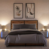 Bedside Cabinets with LED Lights 2 pcs Grey Sonoma Engineered Wood 852058