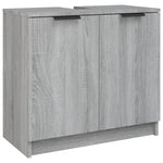 ZNTS 3 Piece Bathroom Cabinet Set Grey Sonoma Engineered Wood 3115882