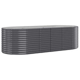 Garden Raised Bed Galvanised Steel 249x100x68 cm Anthracite 319066