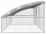 Dog Kennel 3 pcs Silver 6 x 2 x 2 m Galvanised steel 3368331