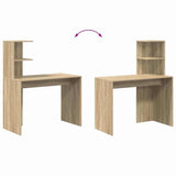 Desk with Shelf Sonoma oak 102 x 50 x 124 cm Engineered wood 869356