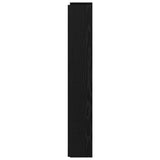 Storage Headboard with LED Black Oak Engineered Wood 3418667