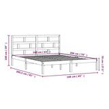 3101228 Bed Frame without Mattress Solid Wood 160x200 cm