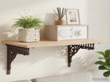 Wall Shelf Brackets 12 pcs Antique Brown 27.5 x 23 x 4 cm Steel 42038805