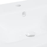 Built-in Basin with Faucet 42x39x18 cm Ceramic White 148623