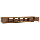 3 Piece TV Cabinet Set with LED Lights Smoked Oak Engineered Wood 3120173