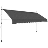 ZNTS Manual Retractable Awning 400 cm Anthracite 143692
