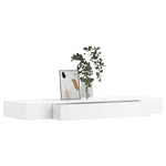 Floating Wall Shelves with Drawers 2 pcs White 80 cm 276002