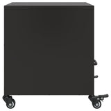 Bedside Cabinets 2 pcs Black 36x39x43.5 cm Steel 846705