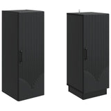 Cabinet Set 2 pcs Black Engineered Wood 3416791