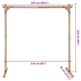 Wedding Arch Light Brown 225 x 95 x 226 cm Solid Pine Wood 42019394