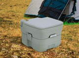 20L Portable Travel Mobile Toilet Outdoor Camping Handle WC with 2 Detachable Tanks & Push-button T3398P348596