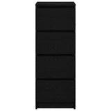 Sideboard Black Oak 37.5x35x99 cm Engineered Wood 861698