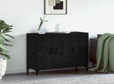 Sideboard Black Oak 90 x 34 x 80 cm Engineered Wood 879585