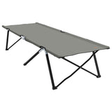 Folding Camping Bed Folding Grey 206 x 76 x 74 cm Oxford fabric 42003165
