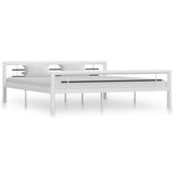 Bed Frame without Mattress White and Black Metal 180x200 cm Super King 284549