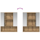 Bathroom Mirror Cabinet Artisan Oak 60 x 14.5 x 70 cm 889190