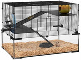 3 Tiers Hamster Cage, Gerbil Cage with Deep Glass Bottom, Non-Slip Ramps, Platforms, Hut, Exercise T3398P350087
