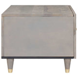 Coffee Table Grey 80 x 50 x 40 cm Solid Mango Wood 4018777