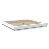 Bed Frame with LED Lights without Mattress White 180x200cm 3281077