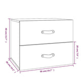 Wall-mounted Bedside Cabinet Honey Brown 50x36x40 cm 820982