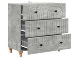 Drawer Cabinet Concrete Grey 66 x 34.5 x 90 cm Engineered Wood 894148