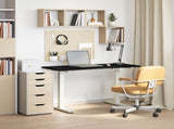 Desk White and Dark Brown 120 x 60 cm Solid Oak Wood 3426549