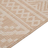 Outdoor Flatweave Rug 160x230 cm Brown Stripes 340867