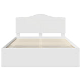 Bed Frame with Headboard White 160 x 200 cm Solid Pine Wood 3413281